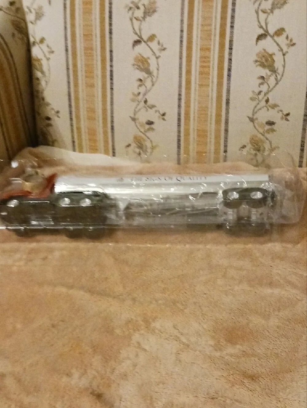 Red and White Die-Cast Tanker Truck Toy for Kids